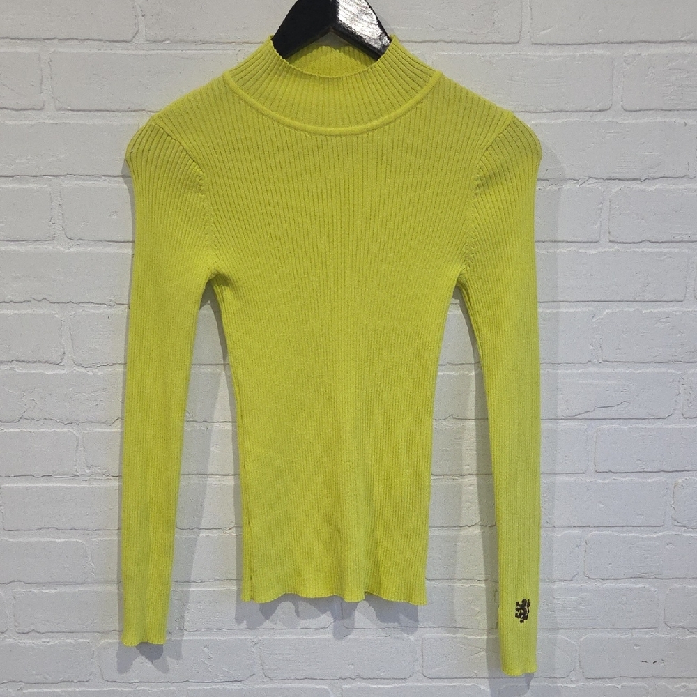 H&M X Pringle  Ribbed Sweater in Neon Yellow